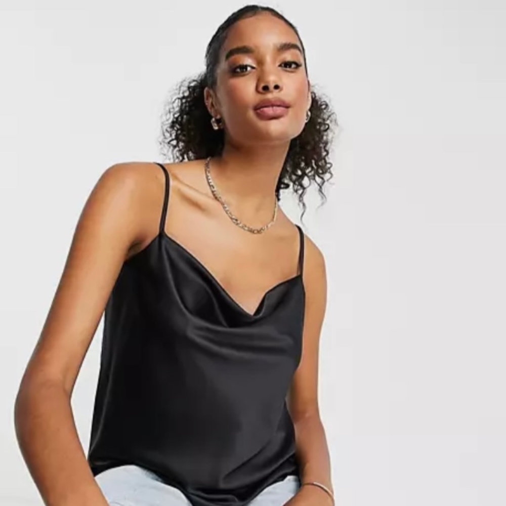 Worn Twice River Island Satin Cowl Neck Cami